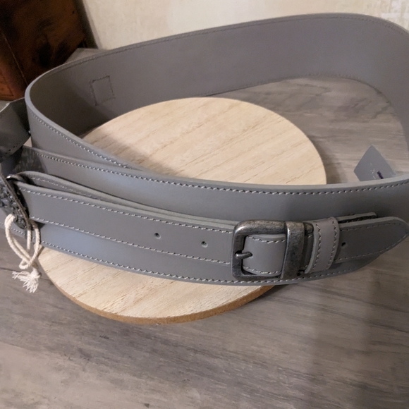 Free people belt new women's m/l cowhide large buckle nwot - Picture 4 of 11